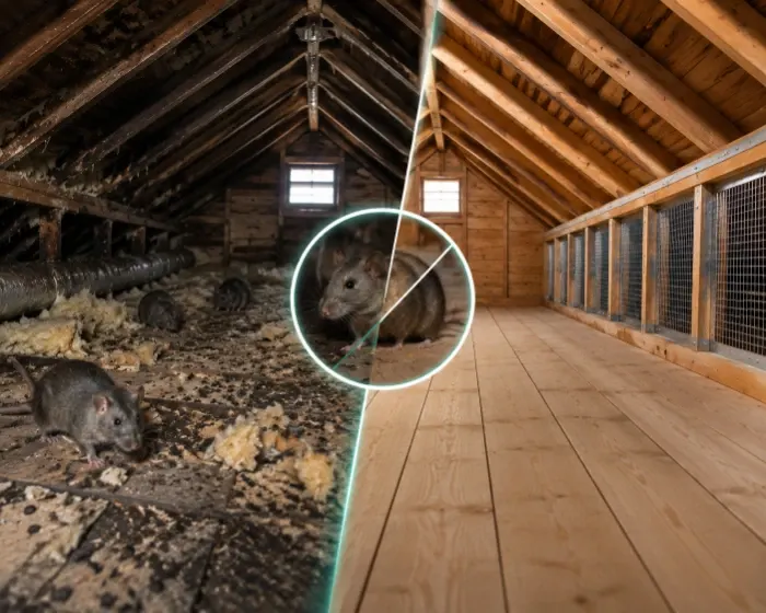 Rodent Control McAllen, TX 3 Another before and after rodent control McAllen example of a cleared and sealed home