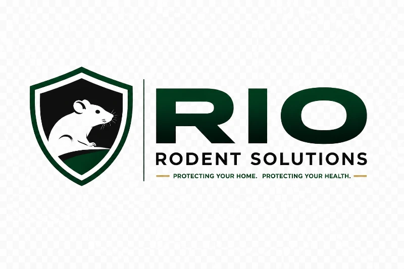 Rio Rodent Solutions logo — shield with rat emblem for Rodent Control McAllen and the Rio Grande Valley